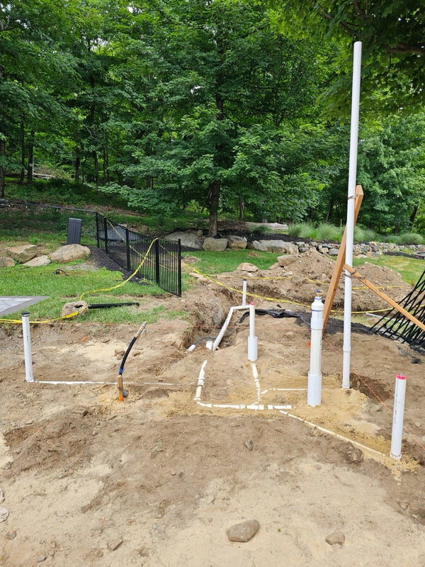 Underground drain rough-in for a new build
